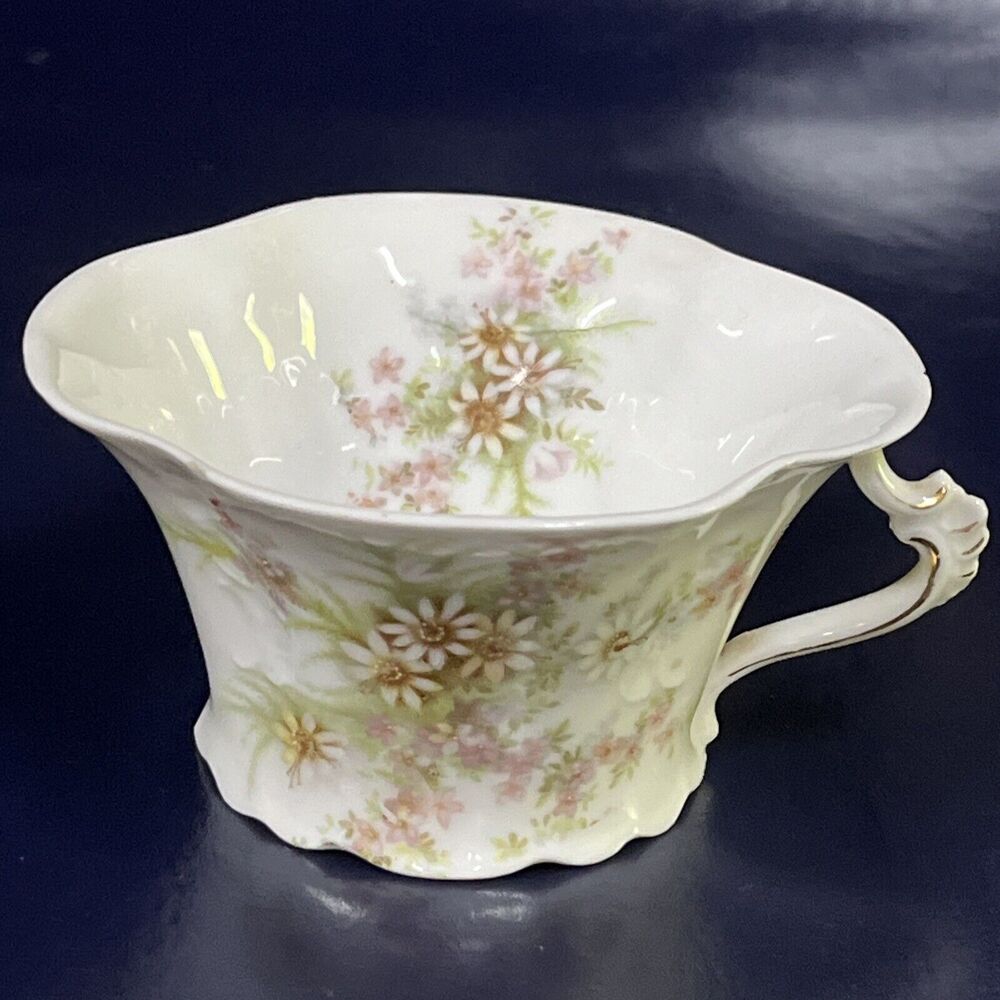 Vintage R C RC Bavaria Versailles‎ Cup Pink Flowers White Daisy- D3